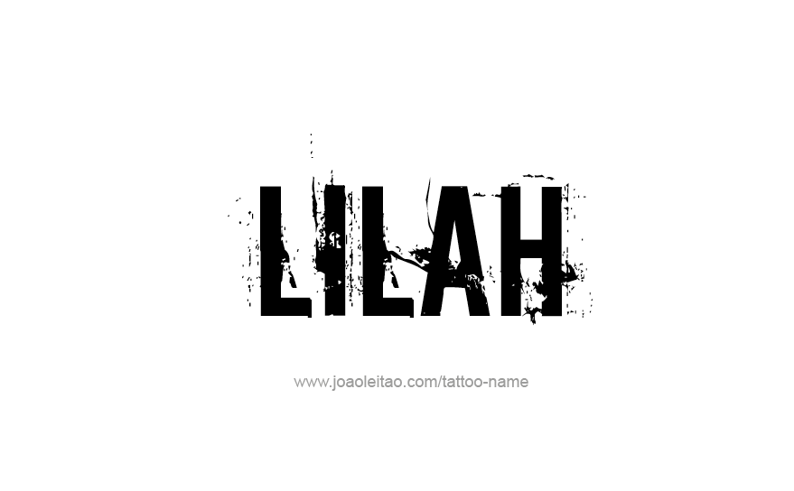 Tattoo Design Name Lilah   