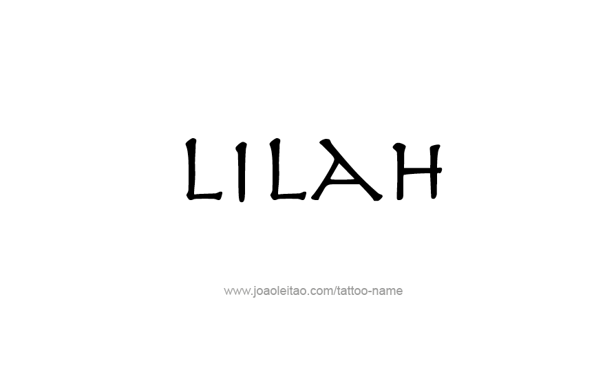 Tattoo Design Name Lilah   