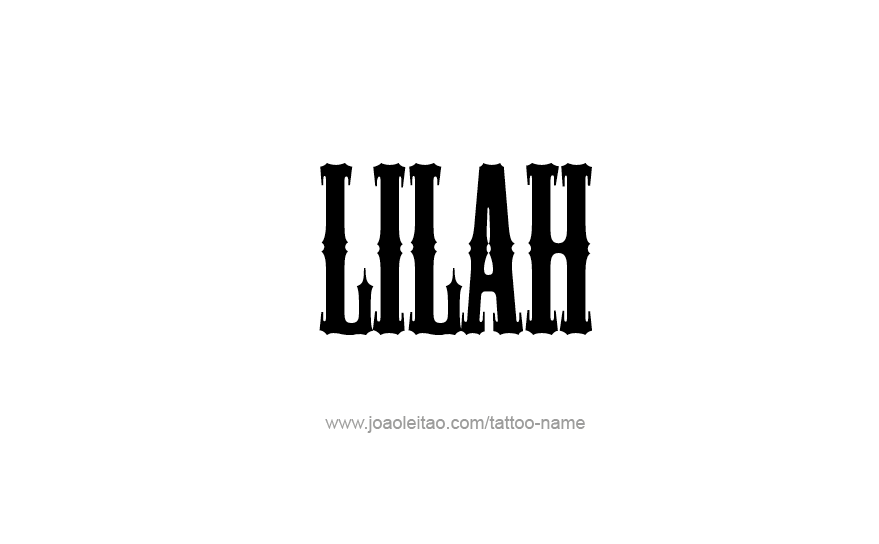 Tattoo Design Name Lilah   