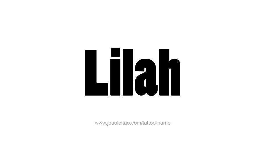 Tattoo Design Name Lilah   