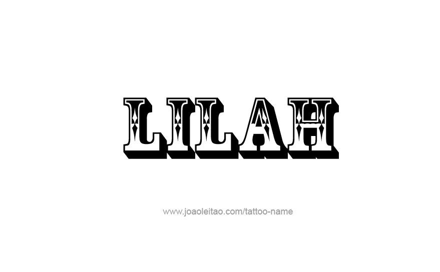 Tattoo Design Name Lilah   