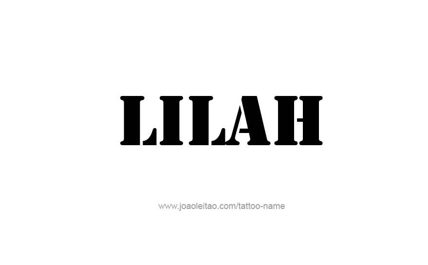 Tattoo Design Name Lilah   