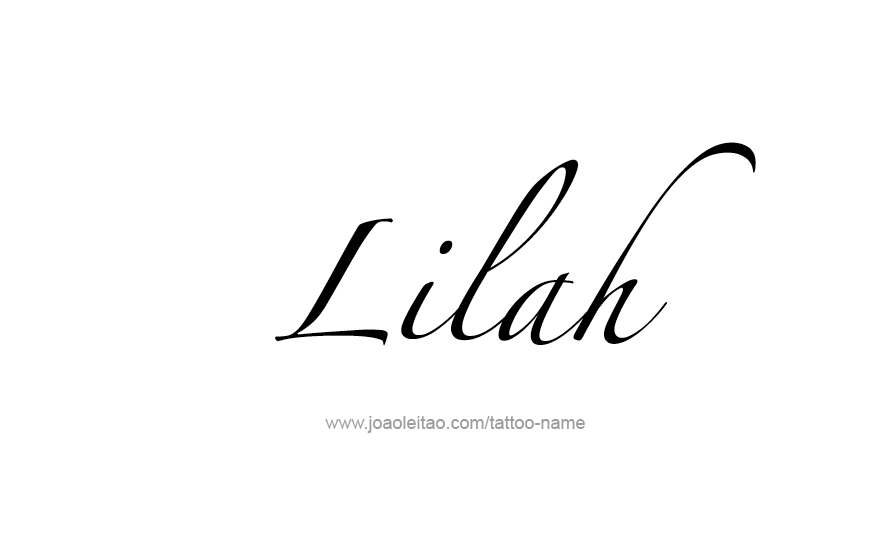 Tattoo Design Name Lilah   