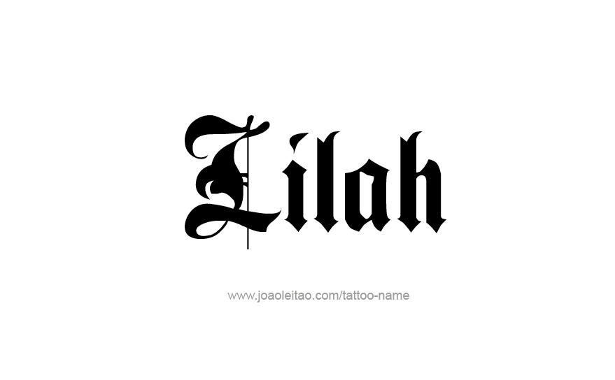 Tattoo Design Name Lilah   