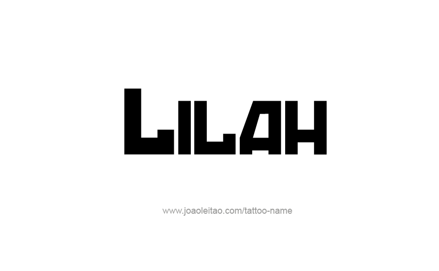 Tattoo Design Name Lilah   