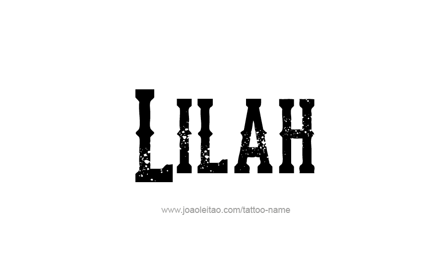 Tattoo Design Name Lilah   