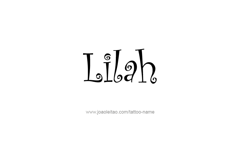 Tattoo Design Name Lilah   