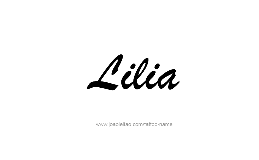 Tattoo Design Name Lilia   