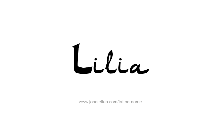 Tattoo Design Name Lilia   