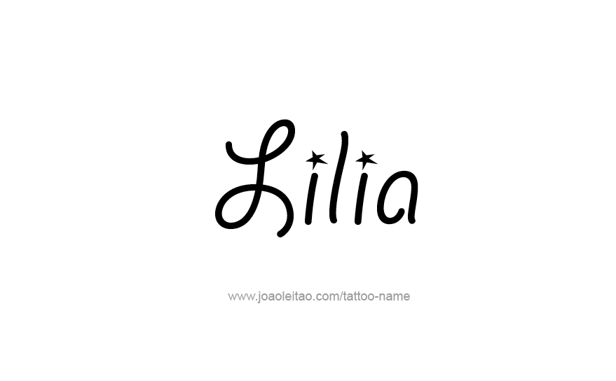 Tattoo Design Name Lilia   