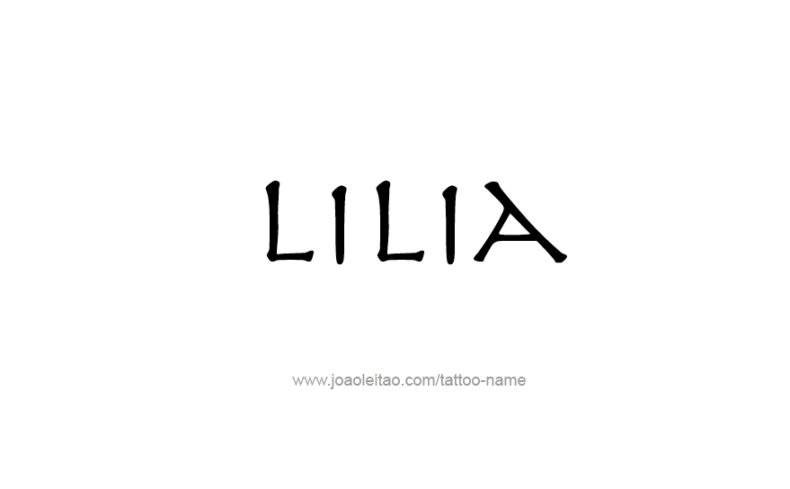 Tattoo Design Name Lilia   