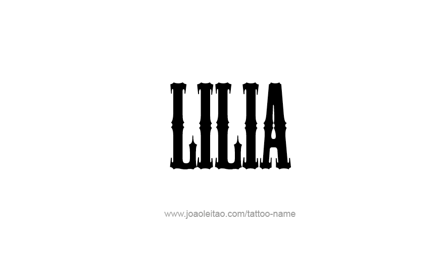 Tattoo Design Name Lilia   