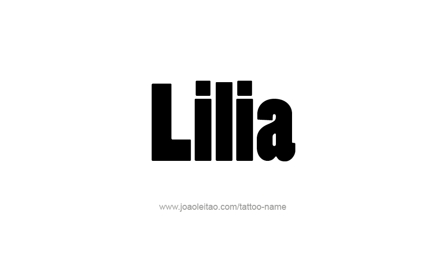 Tattoo Design Name Lilia   