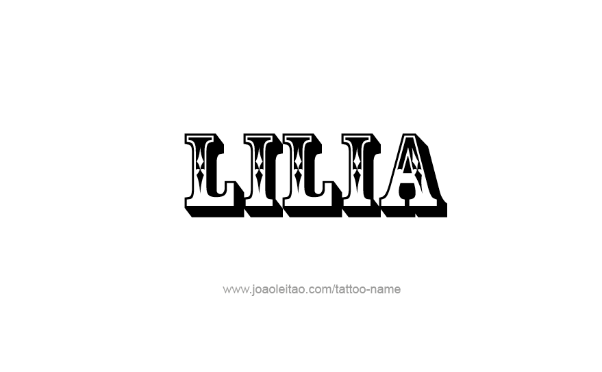 Tattoo Design Name Lilia   