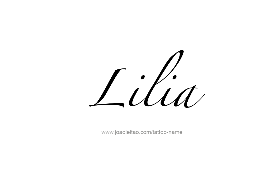 Tattoo Design Name Lilia   