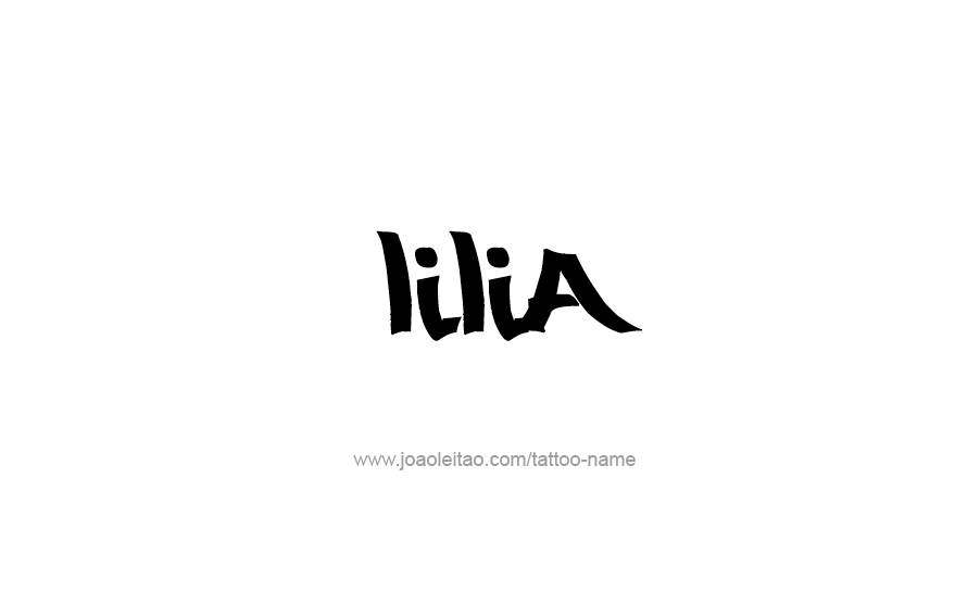 Tattoo Design Name Lilia   