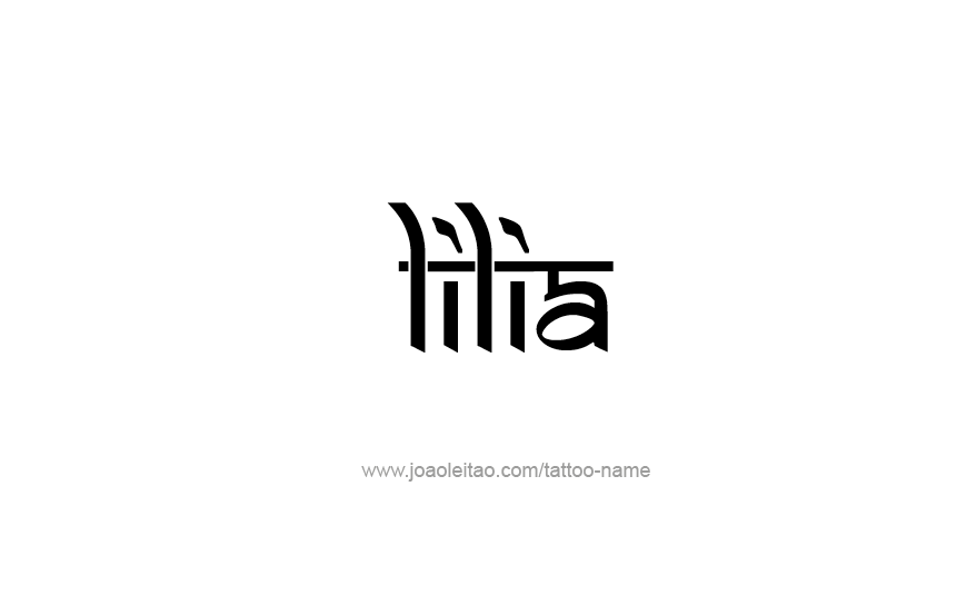 Tattoo Design Name Lilia   