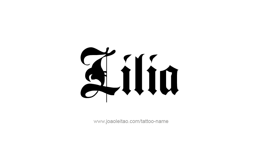 Tattoo Design Name Lilia   