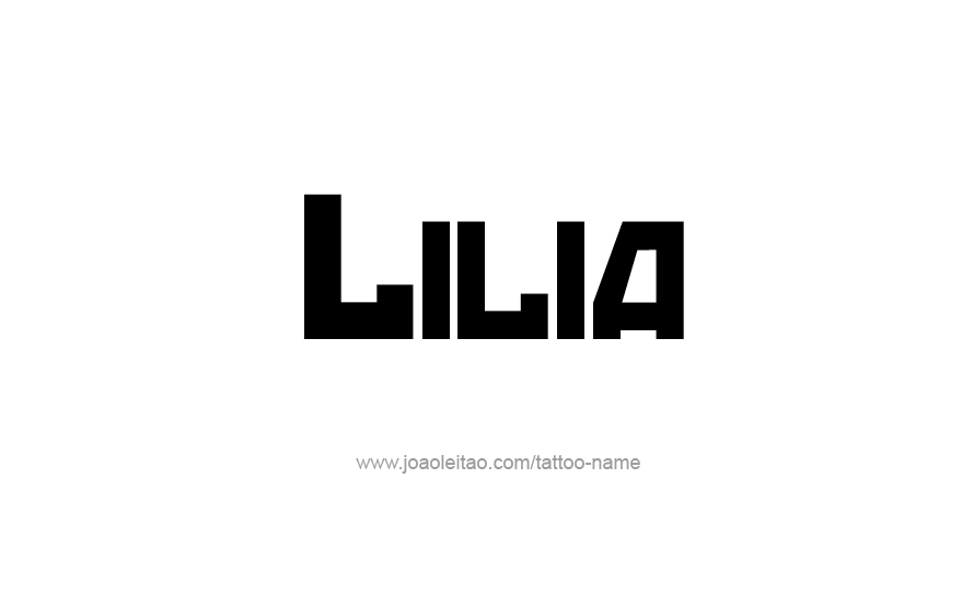 Tattoo Design Name Lilia   