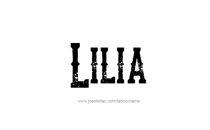 Tattoo Design Name Lilia   