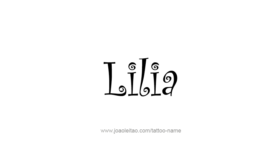 Tattoo Design Name Lilia   