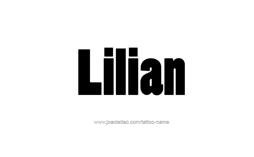 Tattoo Design Name Lilian   