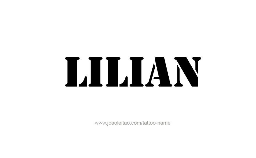 Tattoo Design Name Lilian   