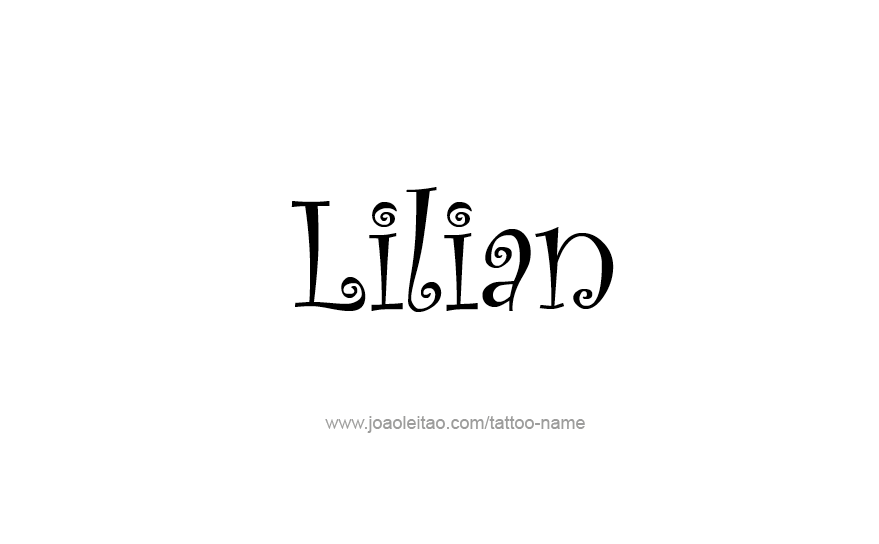 Tattoo Design Name Lilian   