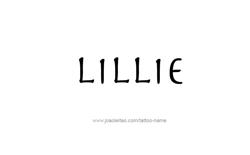 Tattoo Design Name Lillie   