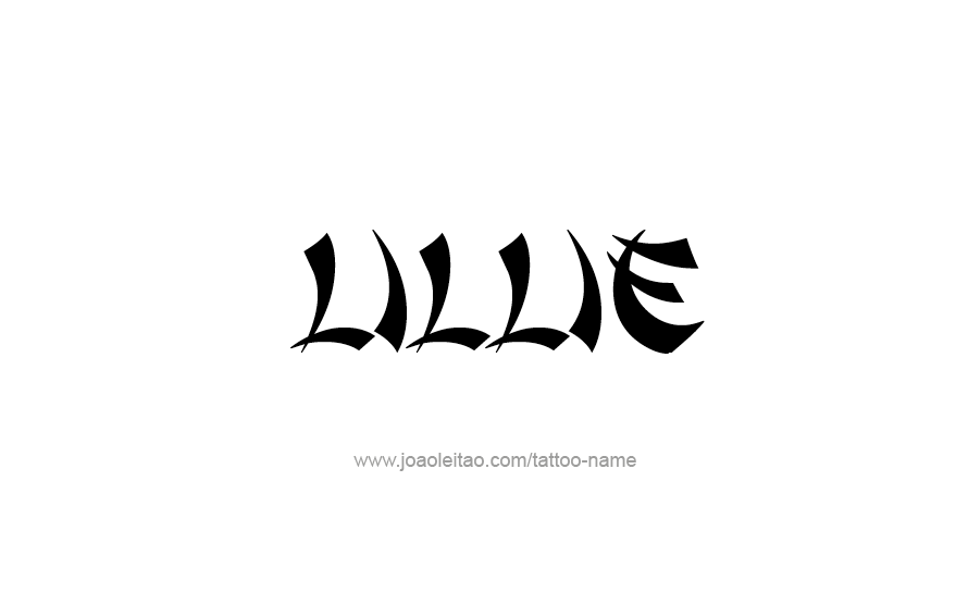 Tattoo Design Name Lillie