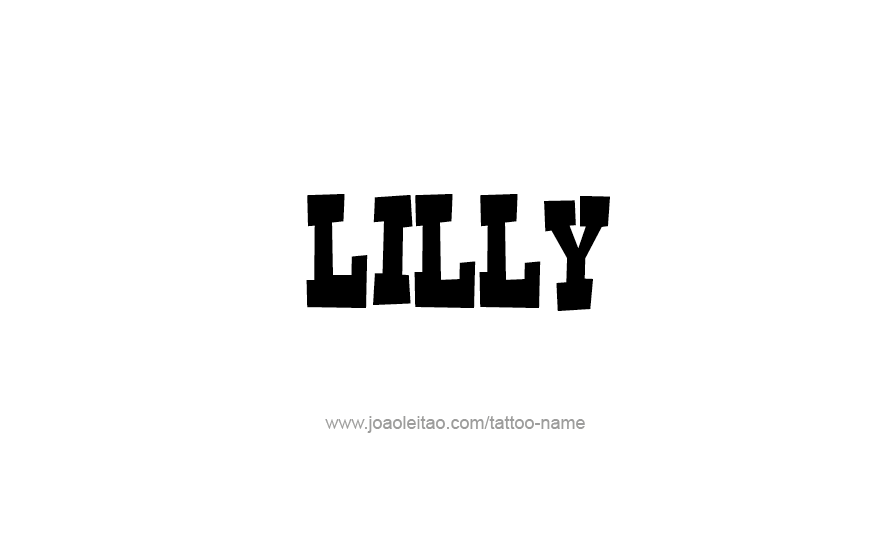 Tattoo Design Name Lilly   