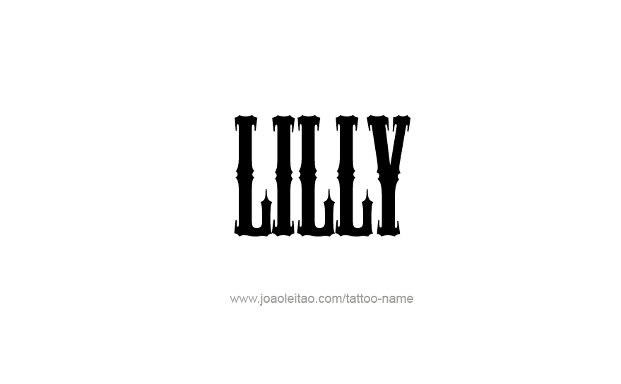 Tattoo Design Name Lilly   