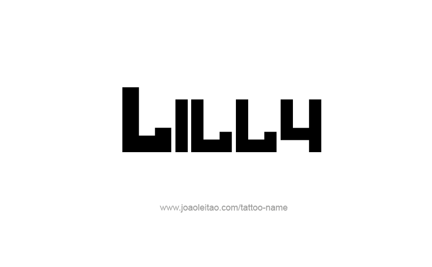 Tattoo Design Name Lilly   