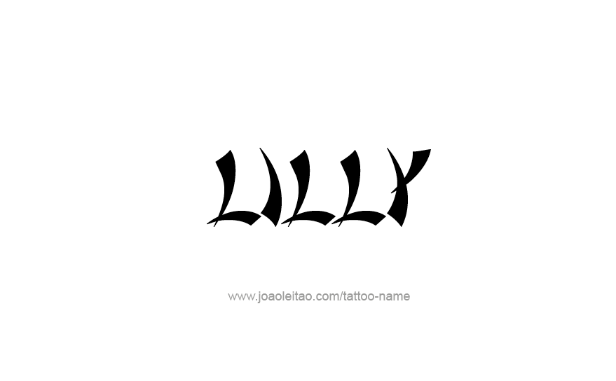 Tattoo Design Name Lilly