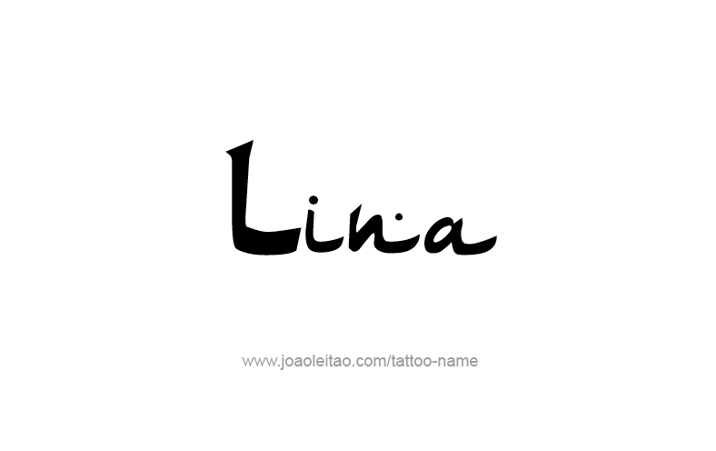 Tattoo Design Name Lina   