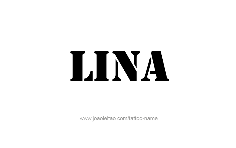 Tattoo Design Name Lina   