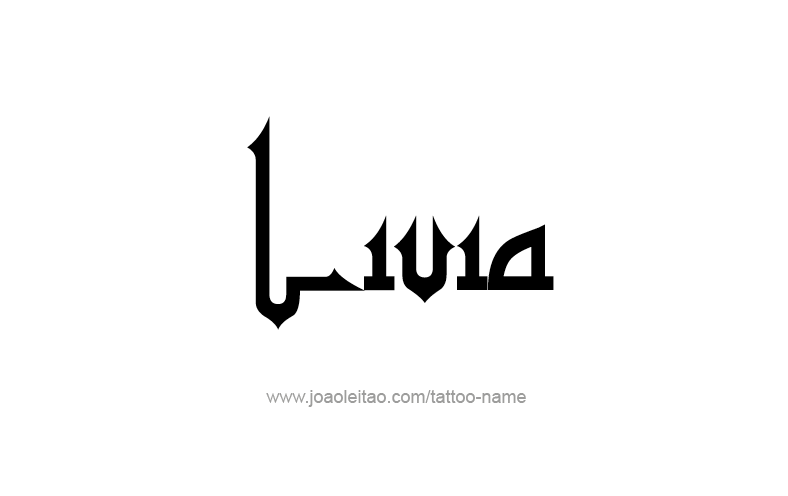 Tattoo Design Name Livia   