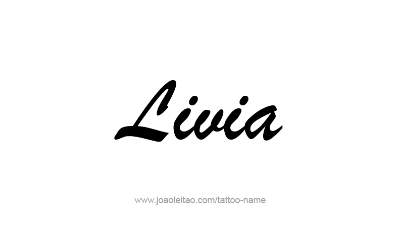 Tattoo Design Name Livia   