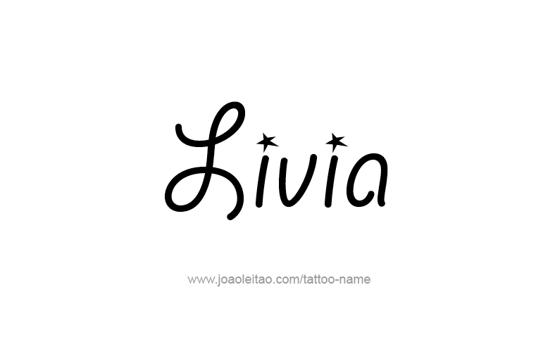 Tattoo Design Name Livia   