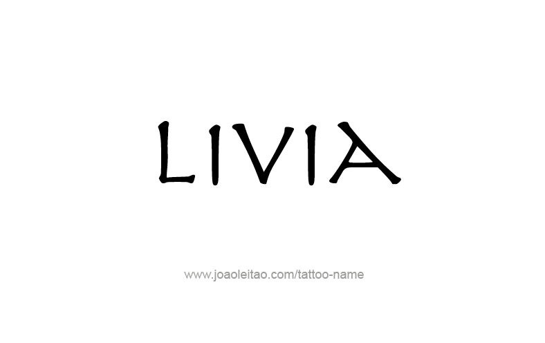 Tattoo Design Name Livia   