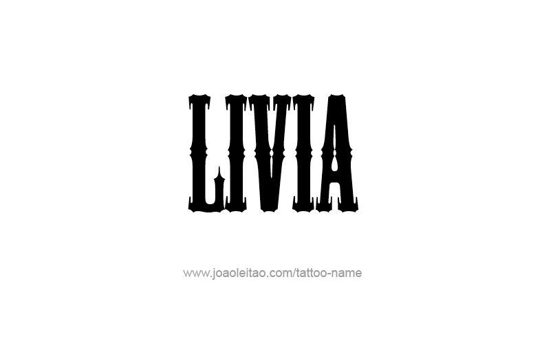 Tattoo Design Name Livia   