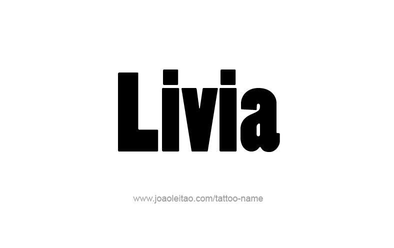 Tattoo Design Name Livia   