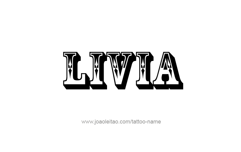 Tattoo Design Name Livia   