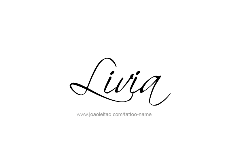 Tattoo Design Name Livia   