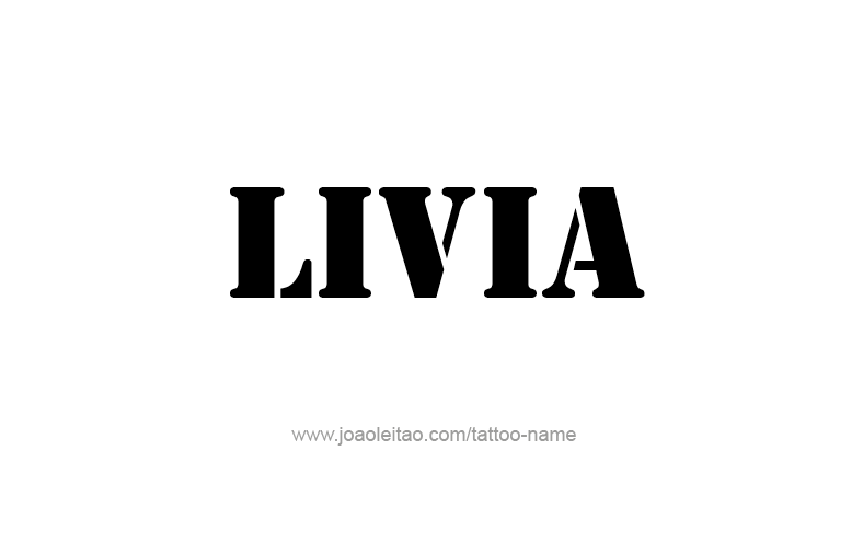 Tattoo Design Name Livia   