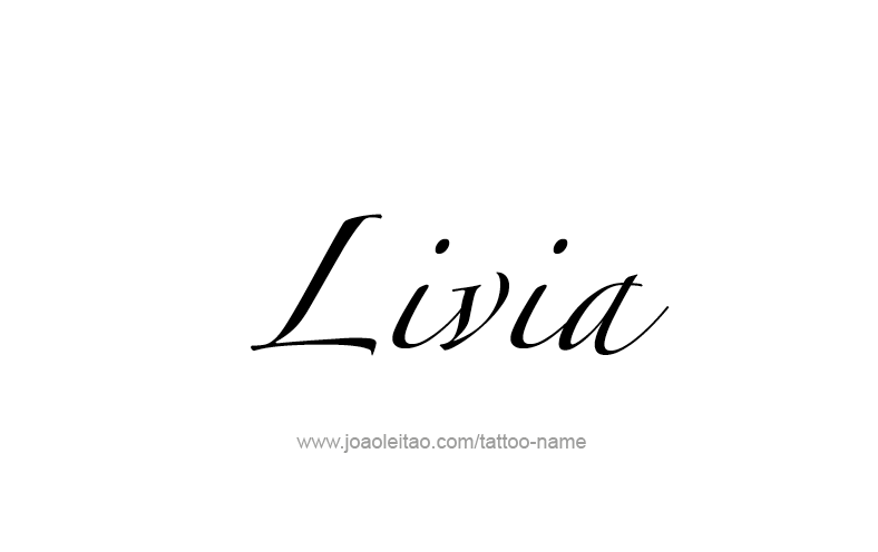 Tattoo Design Name Livia   