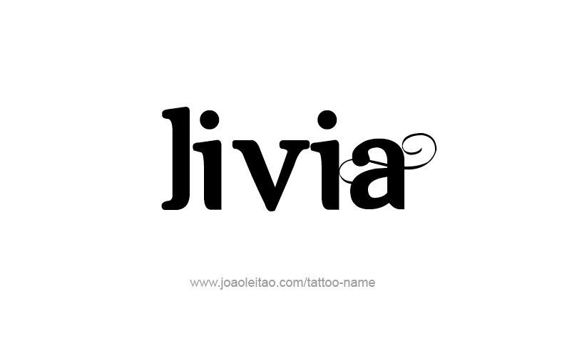 Tattoo Design Name Livia   