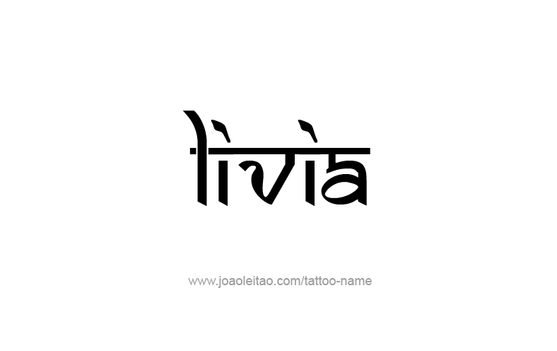 Tattoo Design Name Livia   