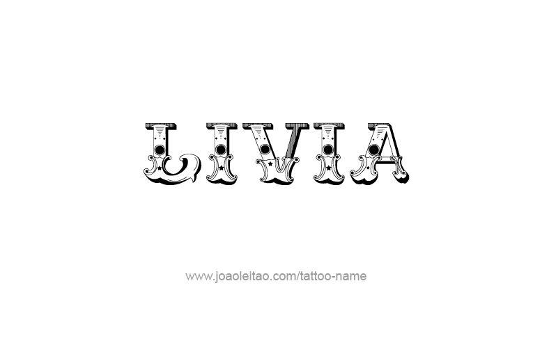 Tattoo Design Name Livia   