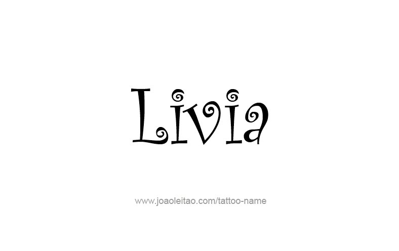 Tattoo Design Name Livia   